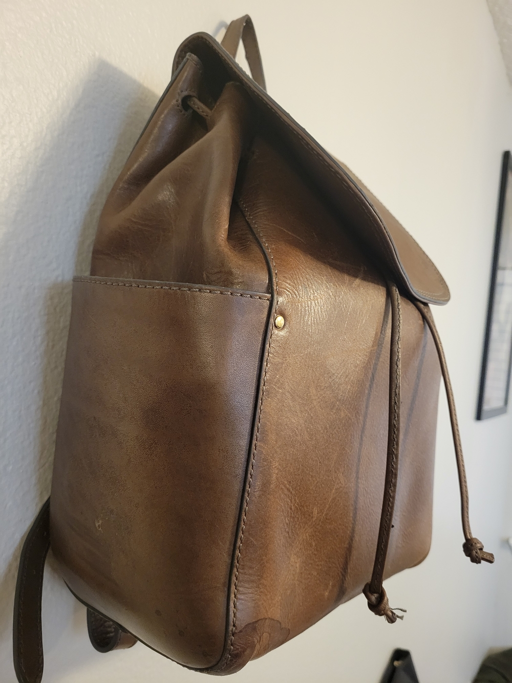 FRYE Large Leather Backpack - Picture 4 of 7